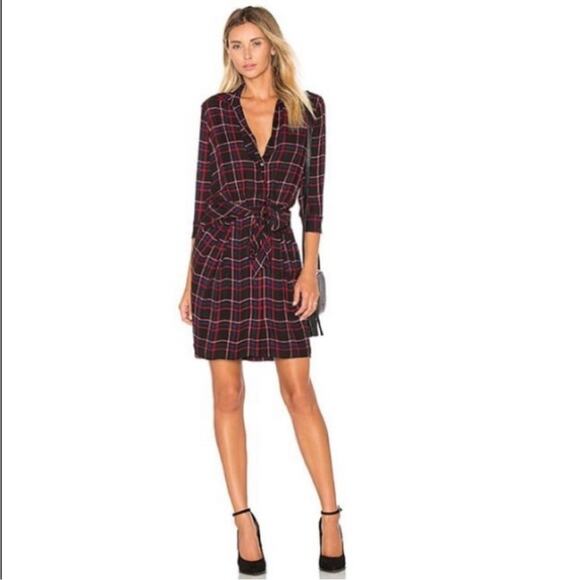 L’AGENCE Kendall Tie Plaid Dress - Picture 1 of 7
